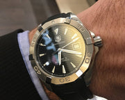  Shop Authentic Tag Heuer Aquaracer Automatic Caliber 5 Black Dial Black Rubber Strap Watch for Men - WAY2110.FT8021 - Luxxuri