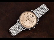  Shop Authentic Emporio Armani Aviator Chronograph Beige Dial Silver Steel Strap Watch For Men - AR11239 - Luxxuri