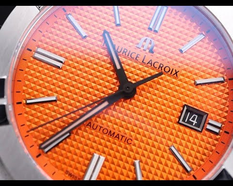  Shop Authentic Maurice Lacroix Aikon Automatic Date Orange Dial Silver Steel Strap Watch For Men - AI6008-SS00F-530-E - Luxxuri