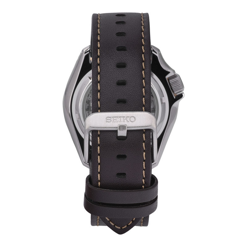  Shop Authentic Seiko 5 Sports SKX GMT Automatic Mocha Black Dial Brown Leather Strap Watch For Men - SSK036K1 - Luxxuri