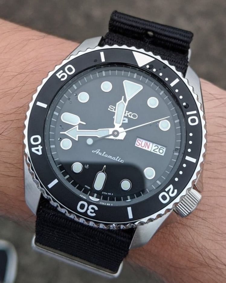  Shop Authentic Seiko 5 Sports SKX Automatic Black Dial Black NATO Strap Watch For Men - SRPD55K3 - Luxxuri