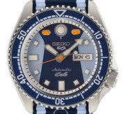  Shop Authentic Seiko 5 Sports Honda Super Cub Limited Edition Blue Dial Two Tone NATO Strap Watch For Men - SRPK37K1 - Luxxuri