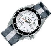  Shop Authentic Seiko 5 Sports x Peanuts Surfboard Snoopy Limited Edition White Dial Two Tone NATO Strap Watch For Men - SRPK25K1 - Luxxuri