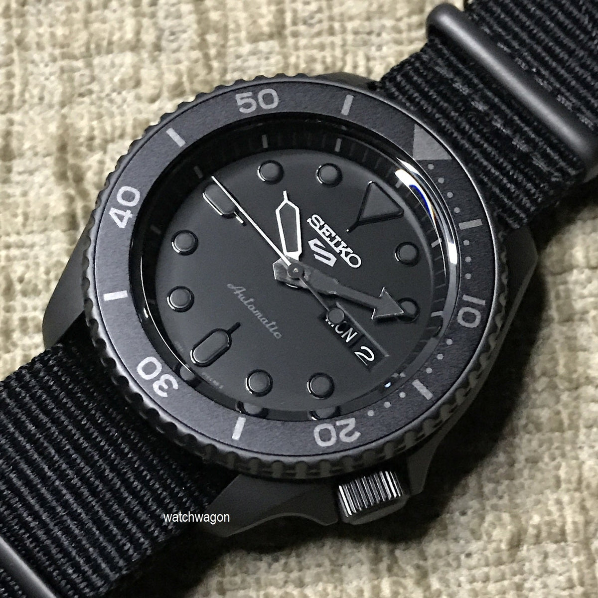  Shop Authentic Seiko 5 Sports Automatic Black Dial Black NATO Strap Watch For Men - SRPD79K1 - Luxxuri
