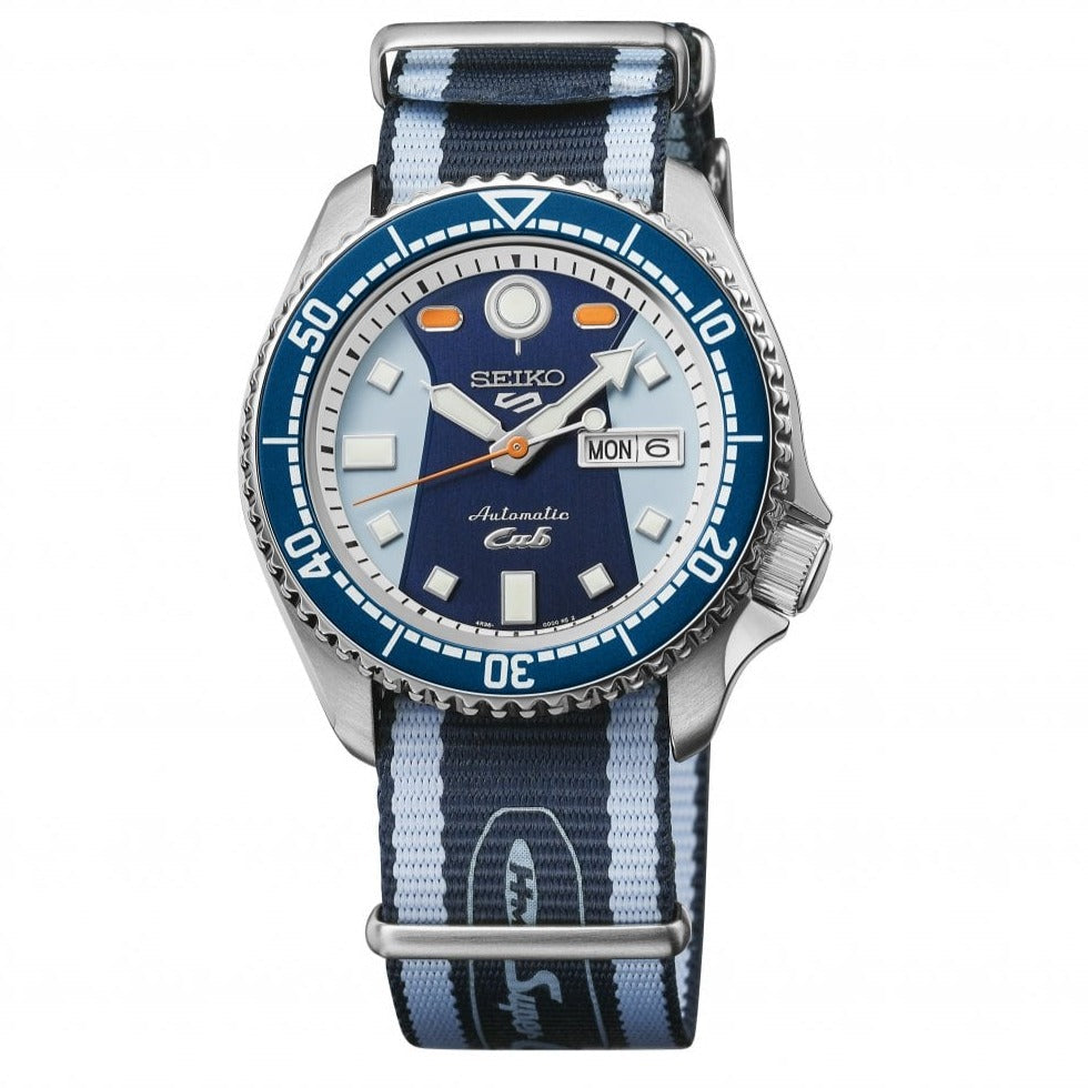  Shop Authentic Seiko 5 Sports Honda Super Cub Limited Edition Blue Dial Two Tone NATO Strap Watch For Men - SRPK37K1 - Luxxuri