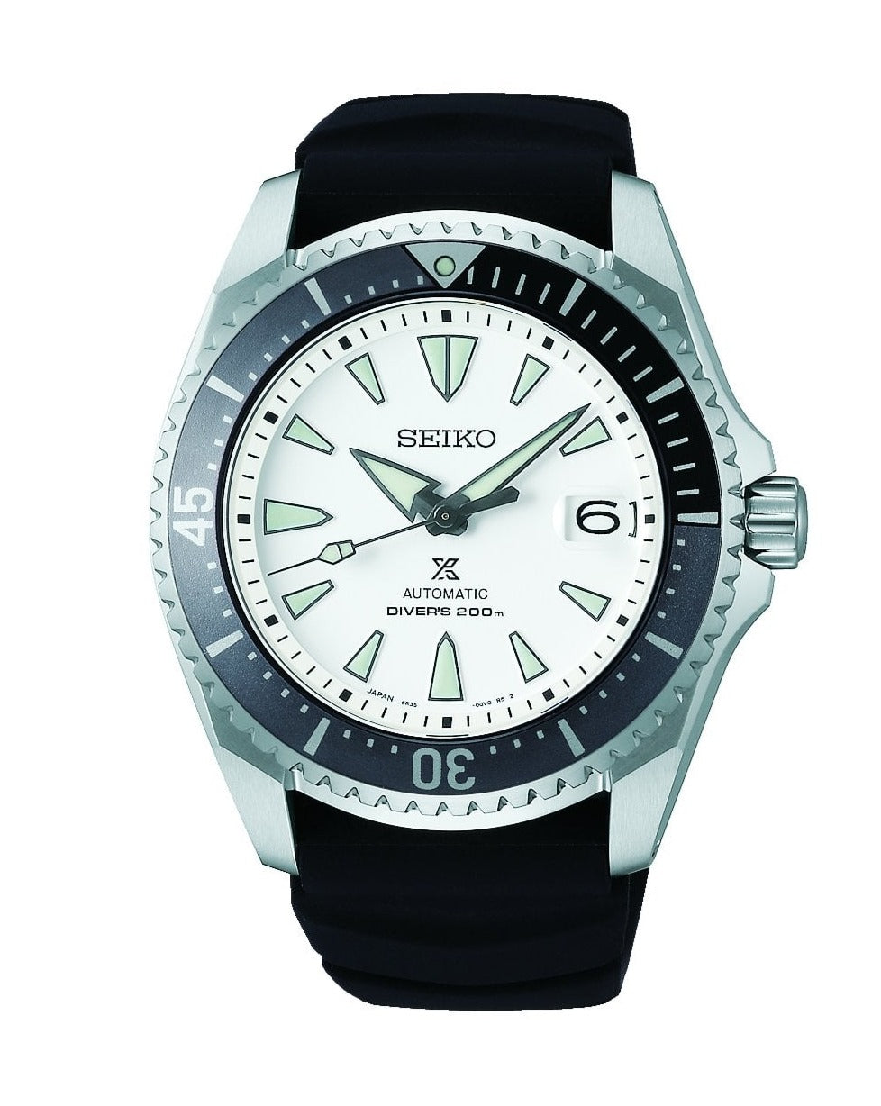 Shop Authentic Seiko Shogun Prospex Titanium Divers Automatic White Dial Black Rubber Strap Watch For Men - SPB191J1 - Luxxuri