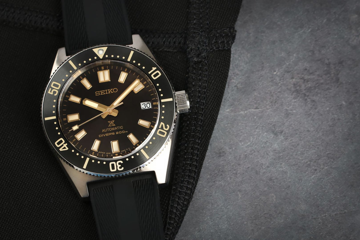  Shop Authentic Seiko Prospex 1965 Diver's Modern Re-Interpretation Automatic Brown Dial Black Rubber Strap Watch For Men - SPB147J1 - Luxxuri