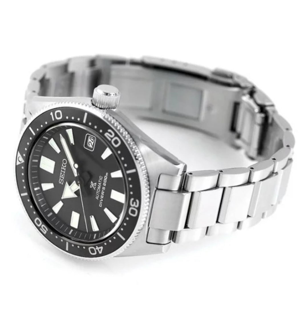  Shop Authentic Seiko Prospex Automatic Diver Black Dial Silver Steel Strap Watch For Men - SPB051J1 - Luxxuri