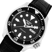  Shop Authentic Seiko 5 Sports SKX Automatic Black Dial Black Leather Strap Watch for Men - SRPD55K2 - Luxxuri
