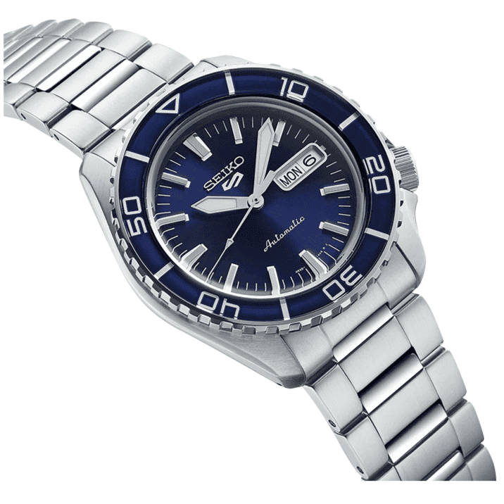  Shop Authentic Seiko 5 Sports Automatic Blue Dial Silver Steel Strap Watch for Men - SRPK97K1 - Luxxuri