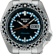  Shop Authentic Seiko 5 Sports Checker Flag Special Edition Black Dial Silver Steel Strap Watch For Men - SRPK67K1 - Luxxuri