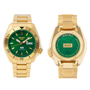  Shop Authentic Seiko 5 Sports HUF Limited Edition Green Dial Gold Steel Strap Watch For Men - SRPJ20 - Luxxuri