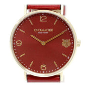 Coach Perry Red Dial Red Leather Strap Watch for Women - 14503867