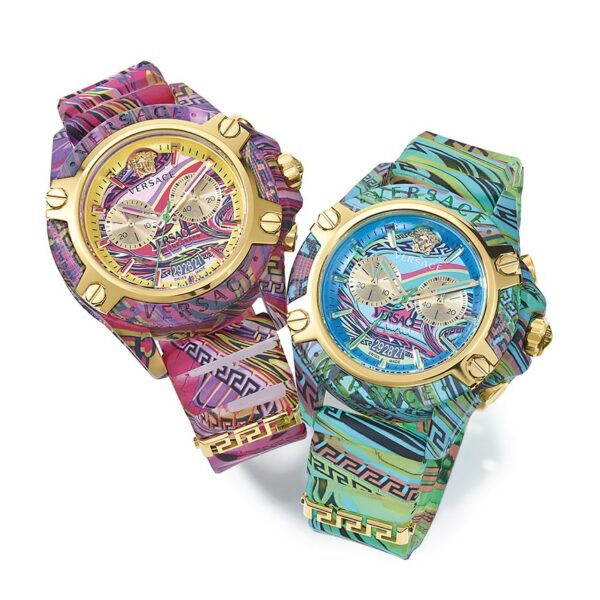  Shop Authentic Versace Icon Active Chronograph Blue Dial Green Rubber Strap Watch For Men - VEZ701322 - Luxxuri