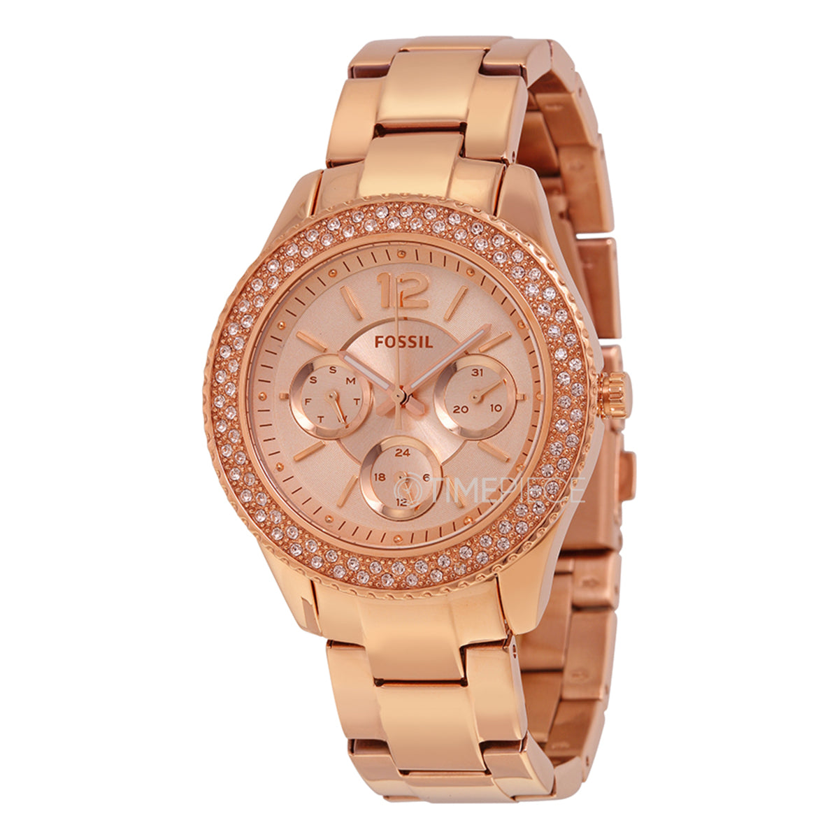  Shop Authentic Fossil Stella Rose Gold Dial Rose Gold Steel Strap Watch for Women - ES3590 - Luxxuri