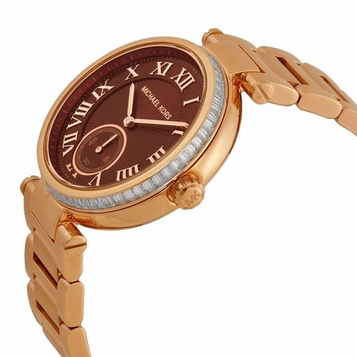  Shop Authentic Michael Kors Skylar Maroon Dial Rose Gold Steel Strap Watch for Women - MK6086 - Luxxuri