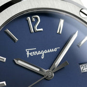  Shop Authentic Salvatore Ferragamo F-80 Classic Blue Dial Blue Leather Strap Watch for Men - SFDT00719 - Luxxuri