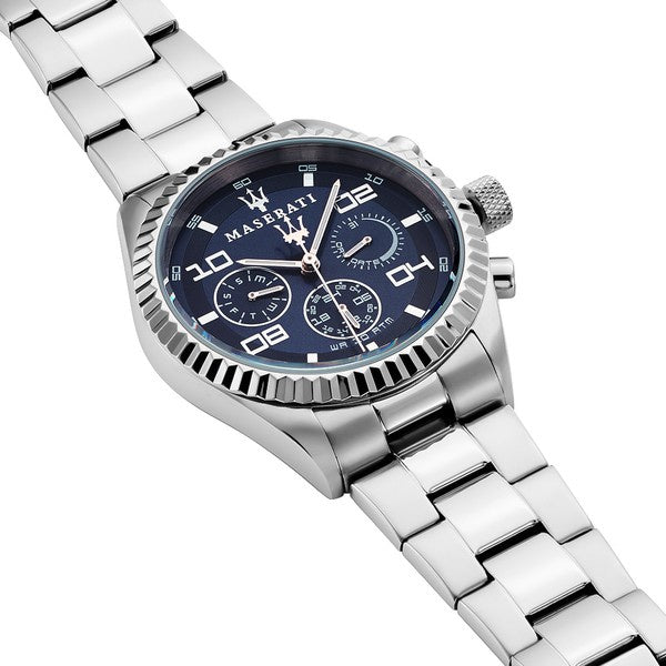  Shop Authentic Maserati Competizione Blue Dial Silver Steel Strap Watch For Men - R8853100011 - Luxxuri
