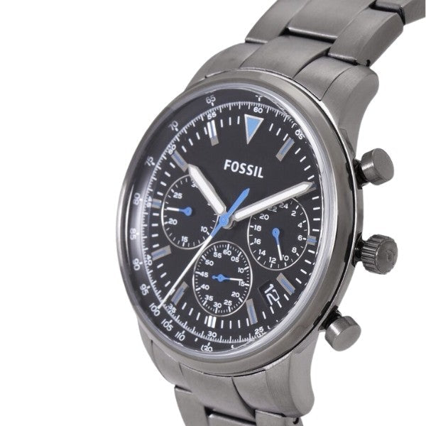  Shop Authentic Fossil Goodwin Chrono Analog Black Dial Grey Steel Strap Watch for Men - FS5518 - Luxxuri