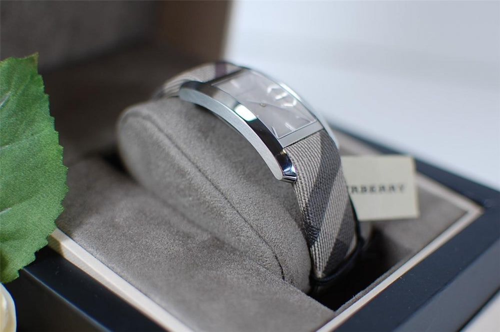  Shop Authentic Burberry Nova Check Silver Dial Two Tone Leather Strap Watch For Women - BU9404 - Luxxuri