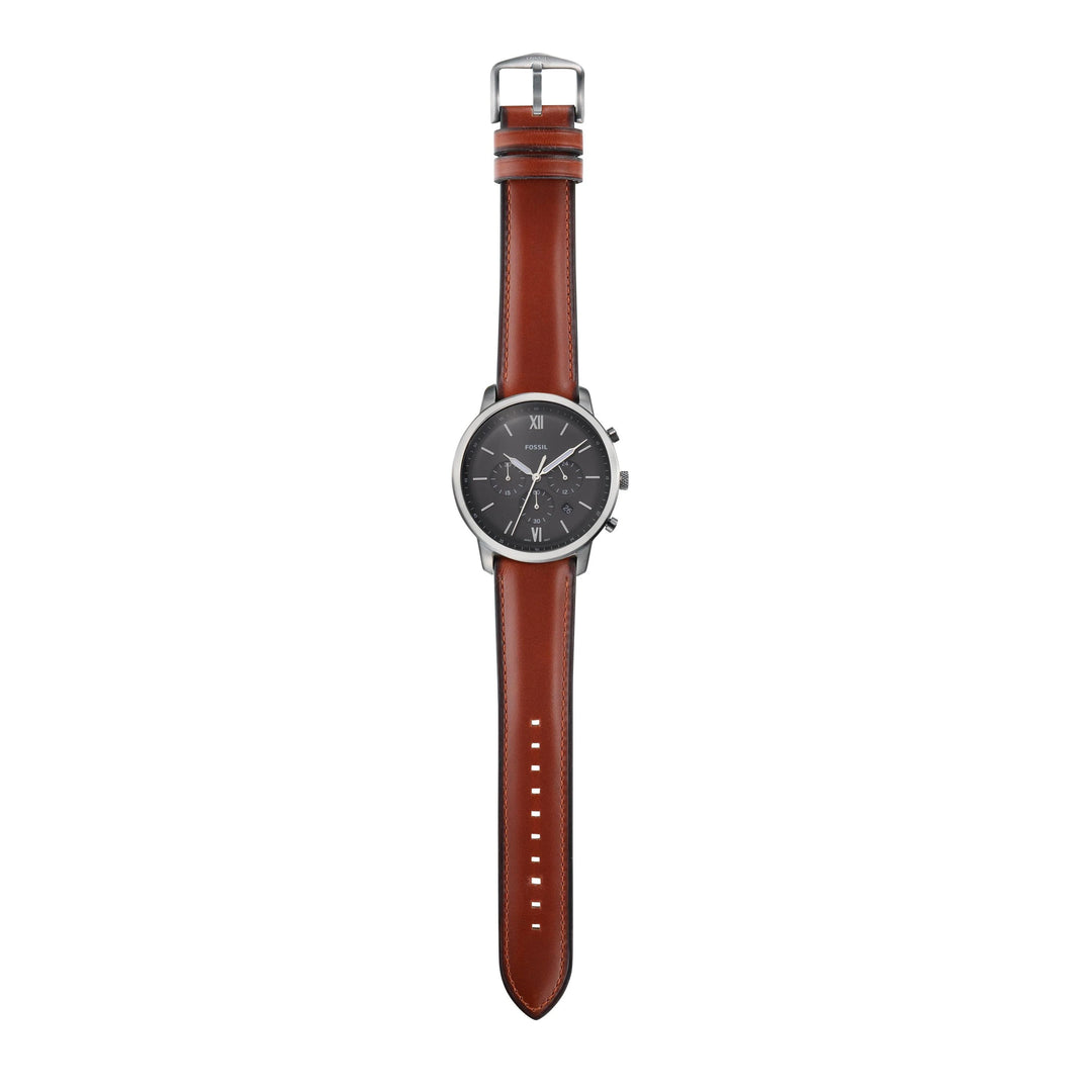 Shop Authentic Fossil Neutra Chronograph Grey Dial Brown Leather Strap Watch for Men - FS5512 - Luxxuri