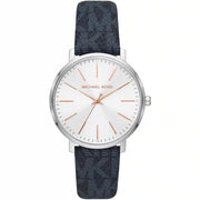  Shop Authentic Michael Kors Pyper Quartz Silver Dial Blue Leather Strap Watch For Women - MK7244 - Luxxuri