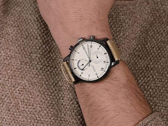  Shop Authentic Tommy Hilfiger Kane White Dial Beige Leather Strap Watch for Men - 1710399 - Luxxuri