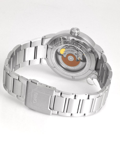  Shop Authentic Oris TT1 Engine Date Skeleton Black Dial Silver Steel Strap Watch for Men - 0173377524124-0782408 - Luxxuri