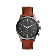 Shop Authentic Fossil Townsman Chronograph Gray Dial Brown Leather Strap Watch for Men - FS5522 - Luxxuri