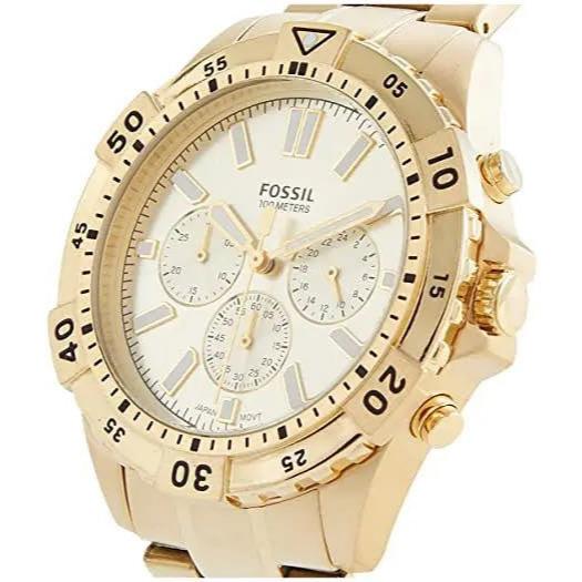  Shop Authentic Fossil Garrett Chronograph Gold Dial Gold Steel Strap Watch for Men - FS5772 - Luxxuri