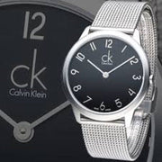  Shop Authentic Calvin Klein Minimal Black Dial Silver Mesh Bracelet Watch for Men - K3M51151 - Luxxuri