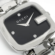  Shop Authentic Gucci G Gucci Diamonds Black Dial Silver Steel Strap Watch For Women - YA125406 - Luxxuri