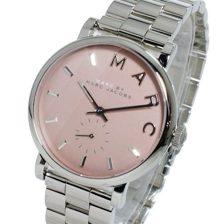  Shop Authentic Marc Jacobs Baker Pink Dial Silver Steel Strap Watch for Women - MBM3280 - Luxxuri