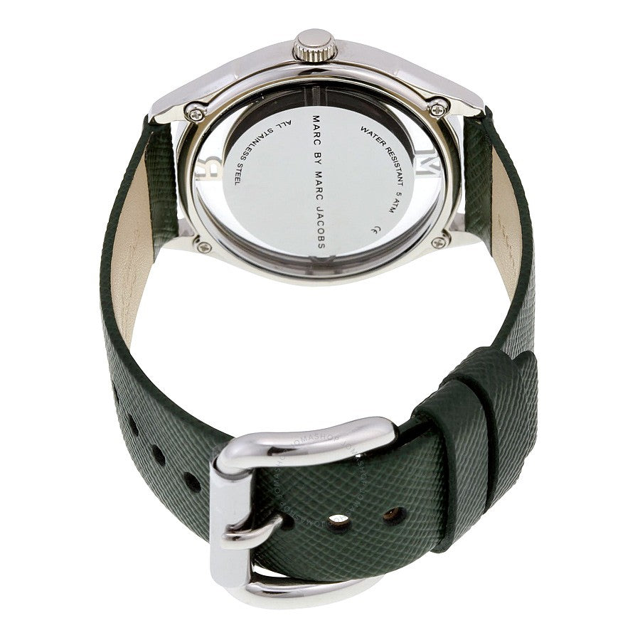  Shop Authentic Marc Jacobs Tether Transparent Green Dial Green Leather Strap Watch for Women - MBM1378 - Luxxuri