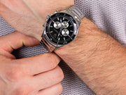  Shop Authentic Maserati SFIDA Chronograph Black Dial Silver Steel Strap Watch For Men - R8873640004 - Luxxuri