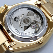  Shop Authentic Seiko 5 Sports Automatic Black Dial Gold Steel Strap Watch For Men - SRPK18 - Luxxuri