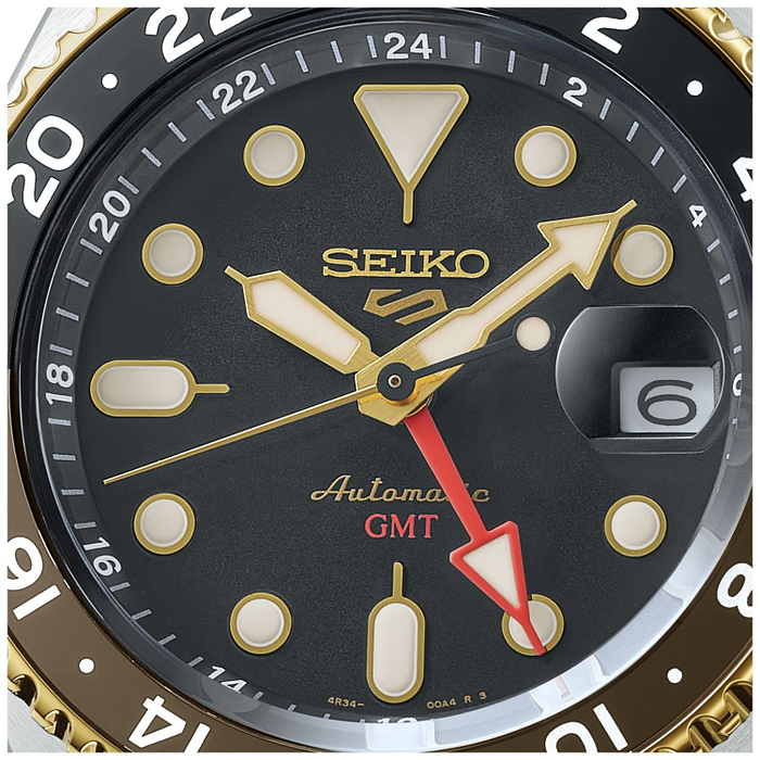  Shop Authentic Seiko 5 Sports SKX GMT Automatic Mocha Black Dial Brown Leather Strap Watch For Men - SSK036K1 - Luxxuri