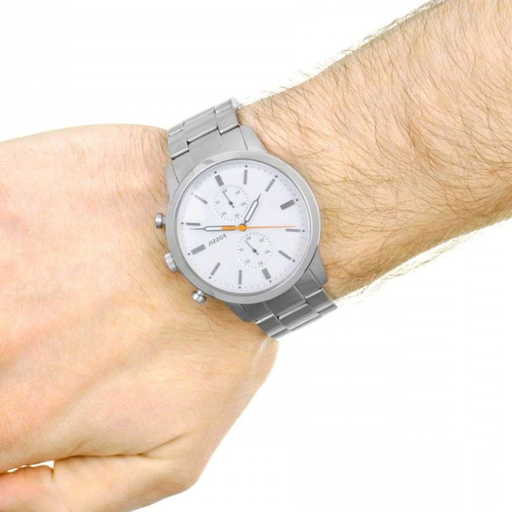  Shop Authentic Fossil Townsman White Dial Silver Steel Strap Watch for Men - FS5346 - Luxxuri