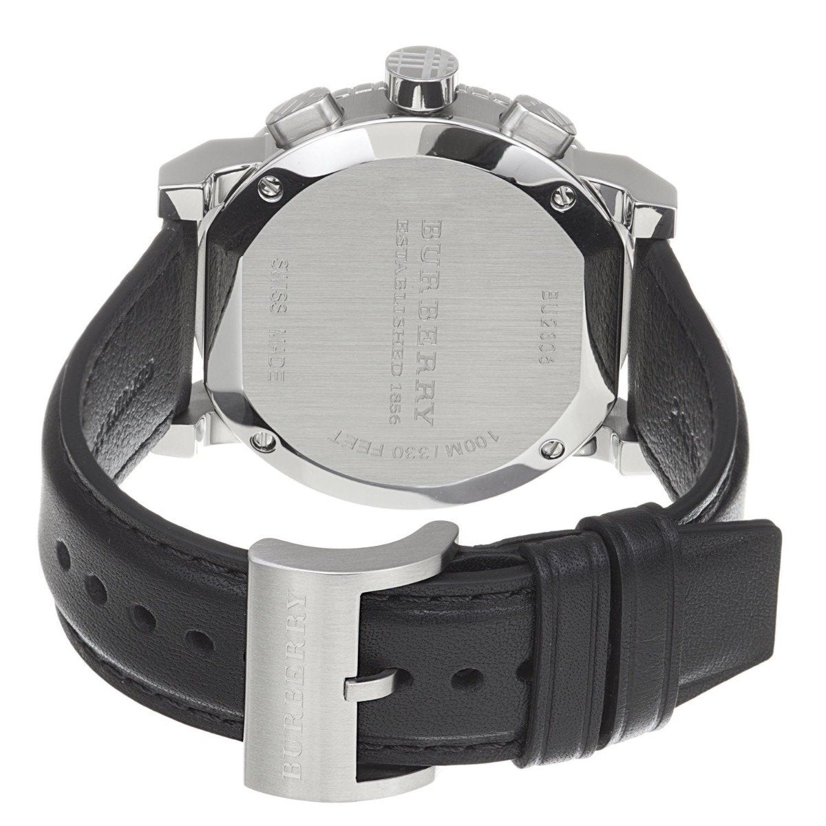  Shop Authentic Burberry The City Black Dial Black Leather Strap Watch for Men - BU9382 - Luxxuri