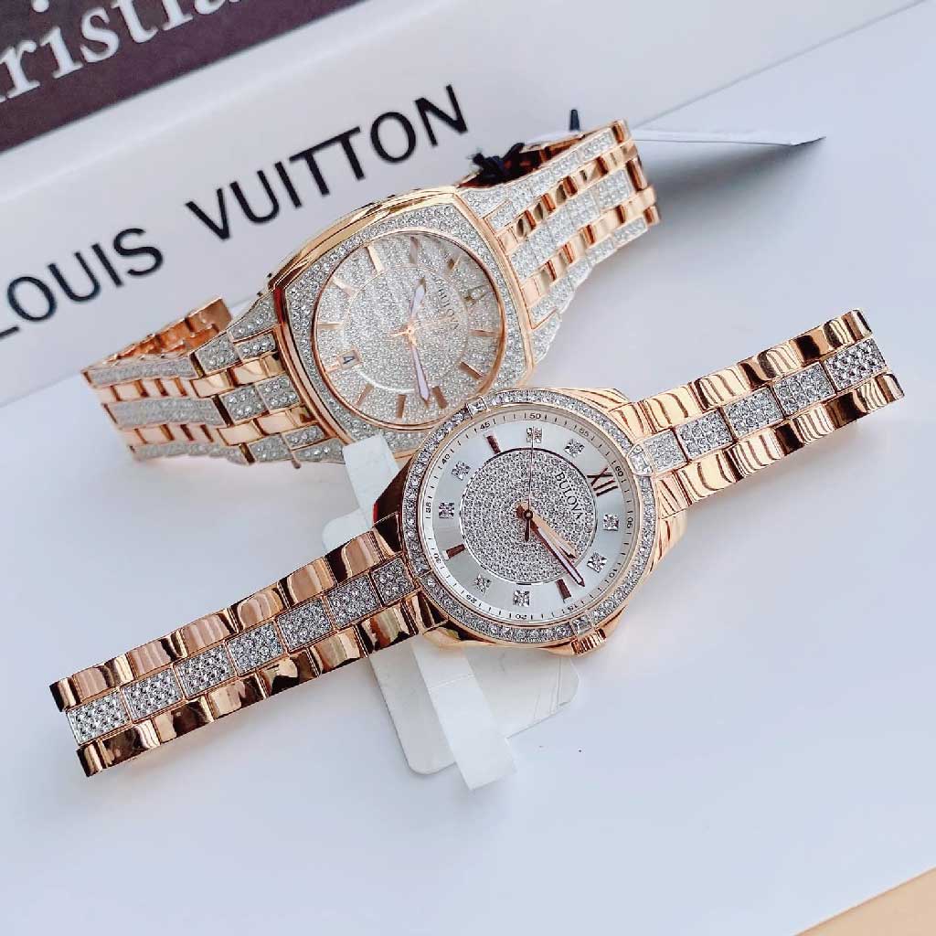  Shop Authentic Bulova Crystal Collection Silver Dial Rose Gold Steel Strap Watch for Women - 98L229 - Luxxuri