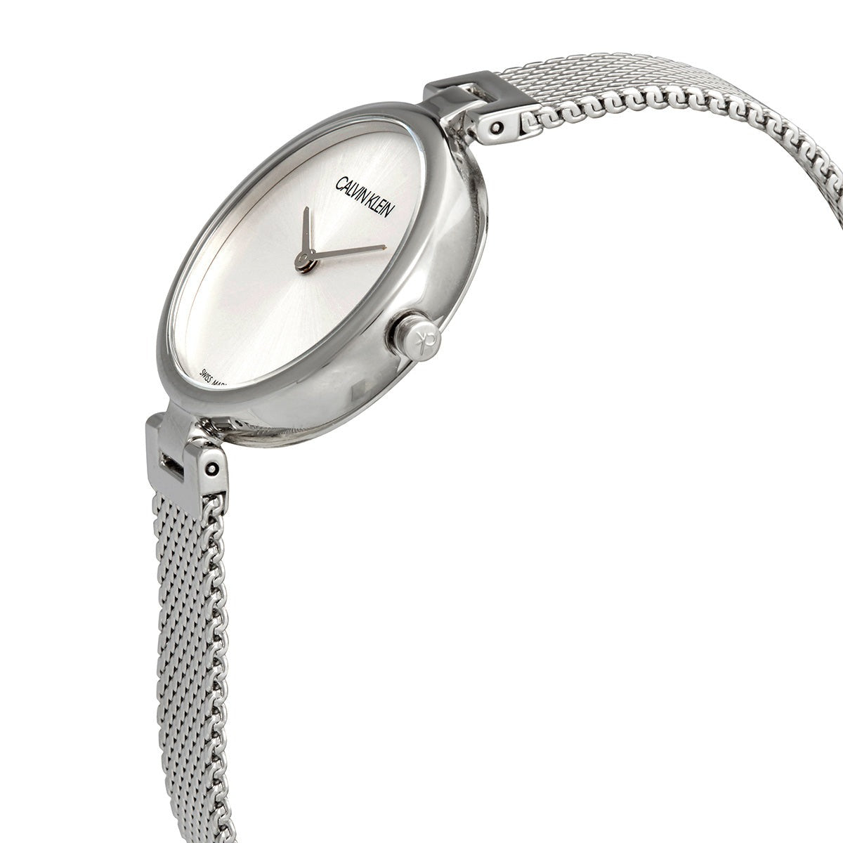  Shop Authentic Calvin Klein Authentic White Dial Silver Mesh Bracelet Watch for Women - K8G23126 - Luxxuri