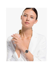  Shop Authentic Swarovski Cosmopolitan Black Dial Rose Gold Steel Strap Watch for Women - 5517797 - Luxxuri