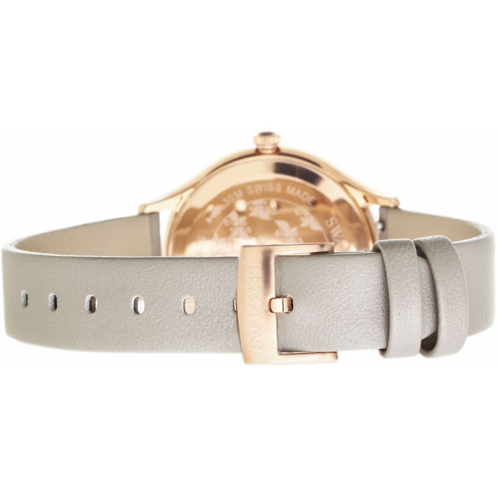  Shop Authentic Swarovski Octea Nova Grey Dial Grey Leather Strap Watch for Women - 5295326 - Luxxuri