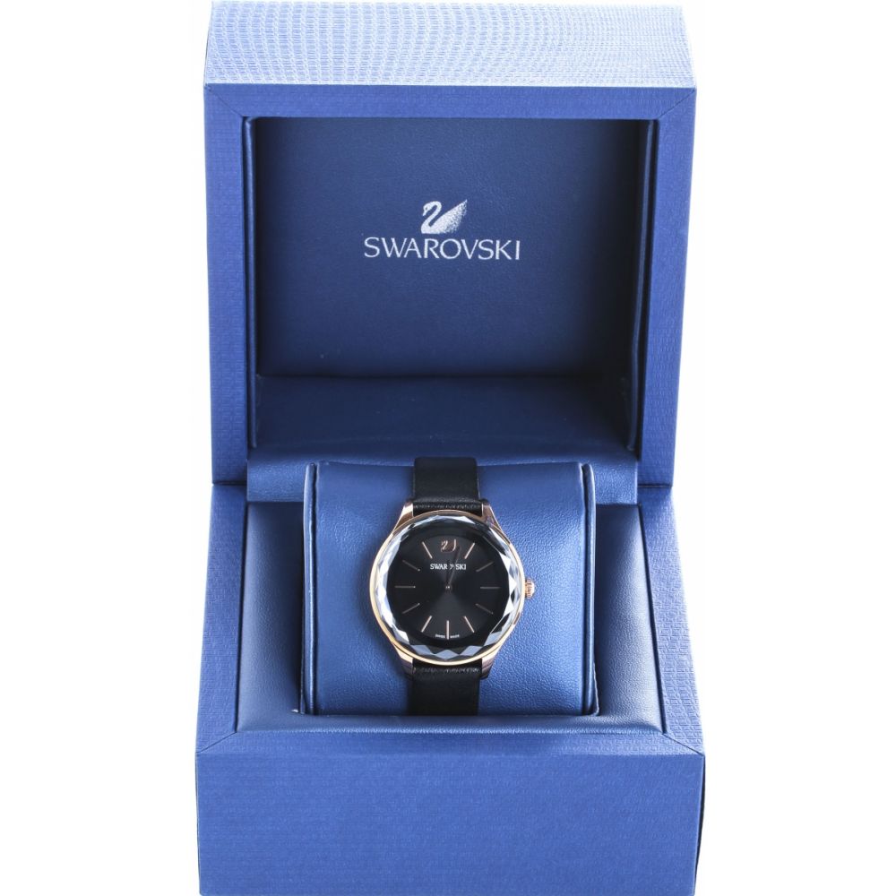  Shop Authentic Swarovski Octea Nova Grey Dial Grey Leather Strap Watch for Women - 5295358 - Luxxuri