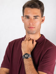  Shop Authentic Fossil Neutra Automatic Skeleton Black Dial Grey Mesh Strap Watch for Men - ME3185 - Luxxuri
