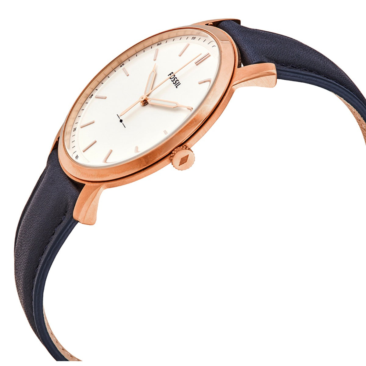  Shop Authentic Fossil The Minimalist Slim White Dial Blue Leather Strap Watch for Men - FS5371 - Luxxuri