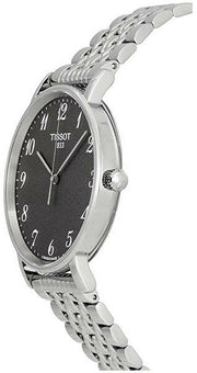  Shop Authentic Tissot T Classic Everytime Quartz Black Dial Silver Steel Strap Watch for Men - T109.410.11.072.00 - Luxxuri