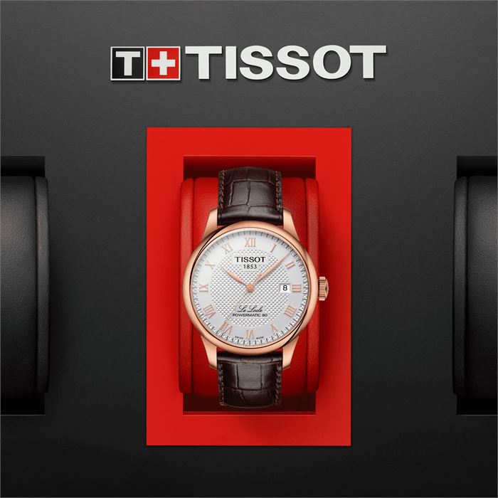  Shop Authentic Tissot Le Locle Powermatic 80 Silver Dial Brown Leather Strap Watch For Men - T006.407.36.033.00 - Luxxuri