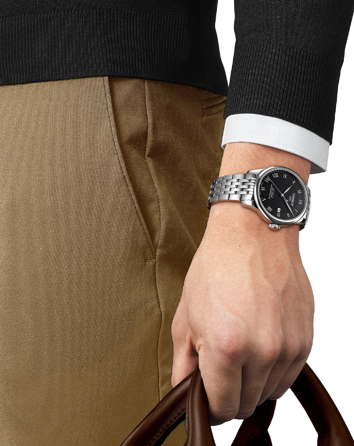  Shop Authentic Tissot Le Locle Powermatic 80 Black Dial Silver Steel Strap Watch For Men - T006.407.11.053.00 - Luxxuri