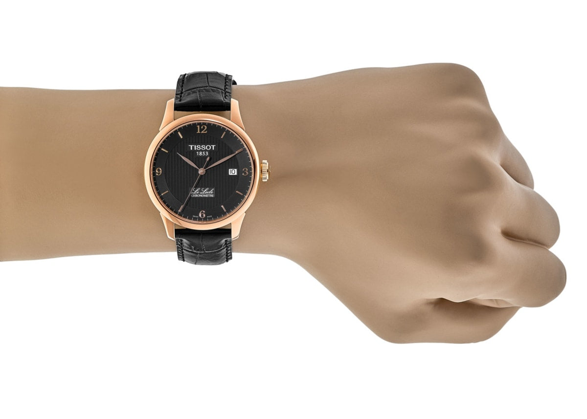  Shop Authentic Tissot Le Locle Chronometer Black Dial Black Leather Strap Watch For Men - T006.408.36.057.00 - Luxxuri